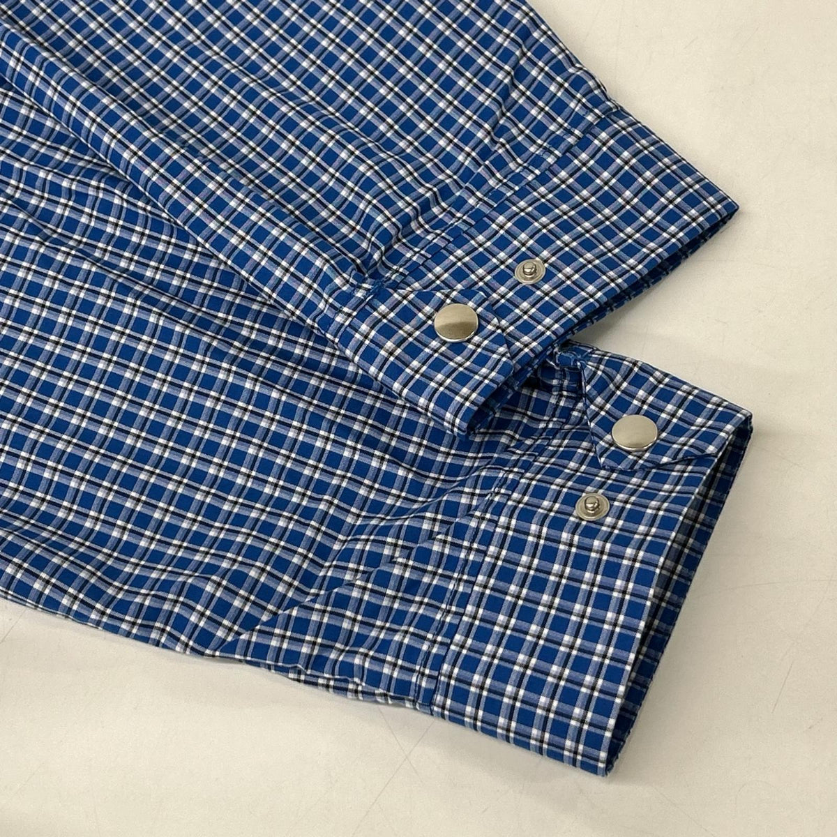 UNUSED xBY Check Shirt Blouson Jacket Blue Size 4
