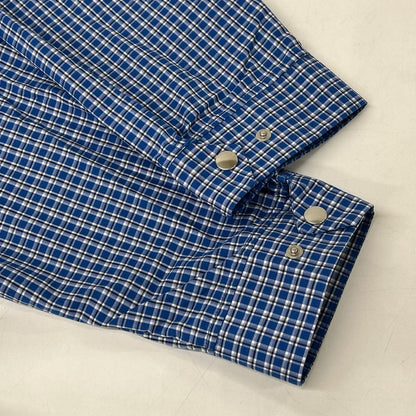 UNUSED xBY Check Shirt Blouson Jacket Blue Size 4