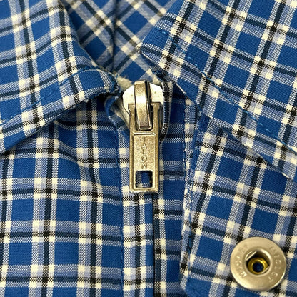 UNUSED xBY Check Shirt Blouson Jacket Blue Size 4