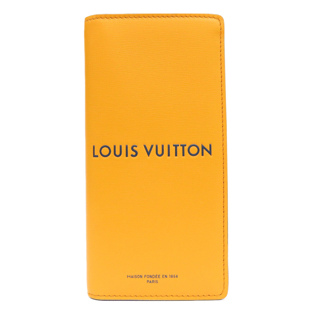 LOUIS VUITTON M2A555 LV Packaging Cowhide Saffron Orange Long Wallet