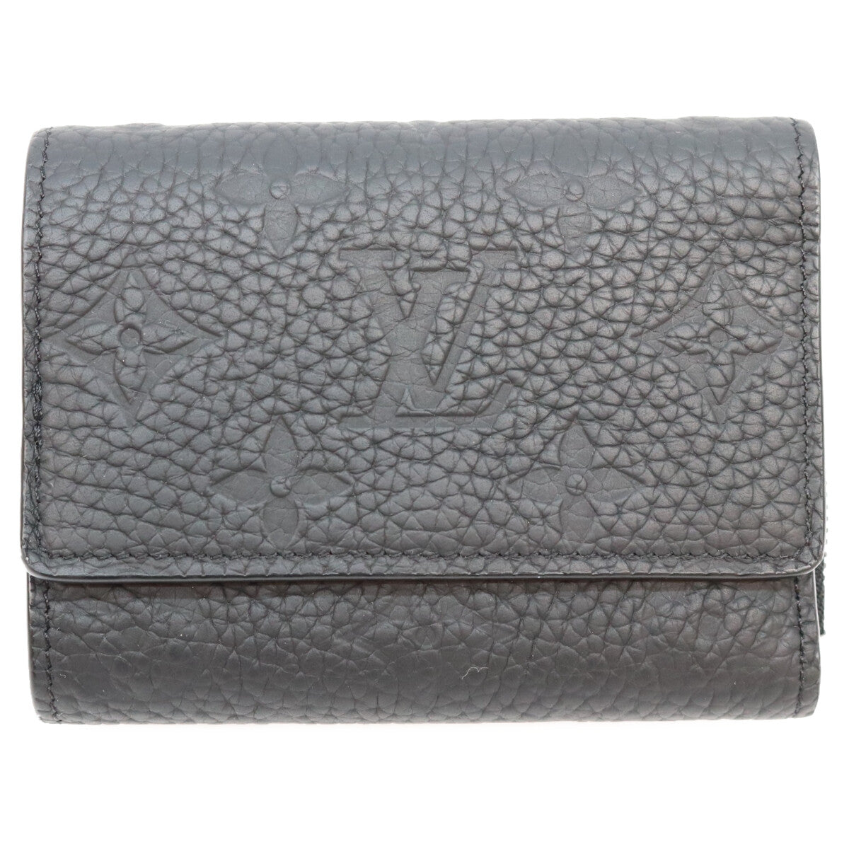LOUIS VUITTON Monogram Taurillon Portefeuille Wallet Black