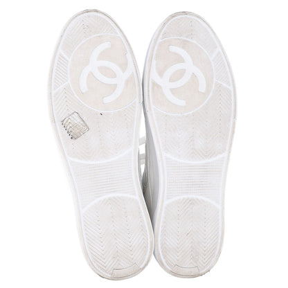 CHANEL G46734 Coco Mark Leather Sneakers White Size EU 43