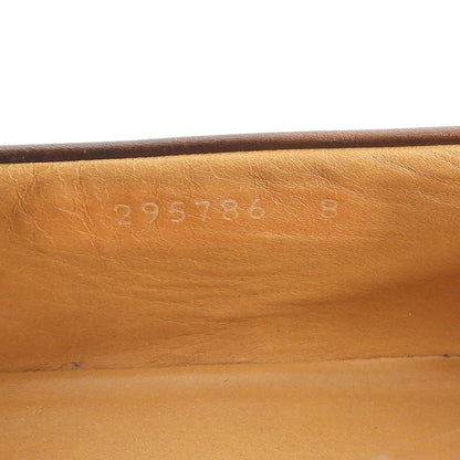 GUCCI Brown Leather Horsebit Coin Loafers Size UK 8