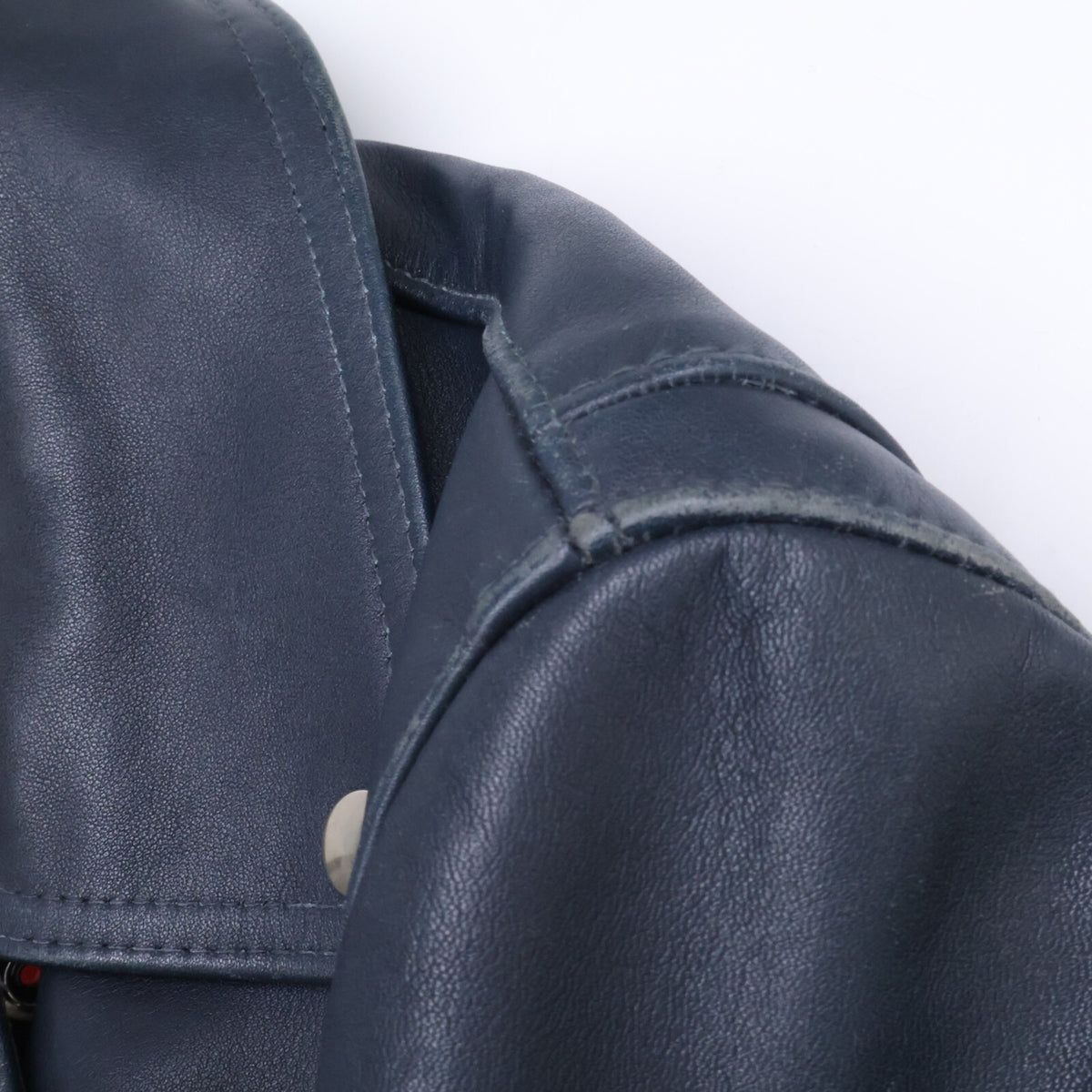 Lewis Leathers 441 Cyclone Double Rider Jacket Navy Size 36