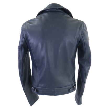 Lewis Leathers 441 Cyclone Double Rider Jacket Navy Size 36