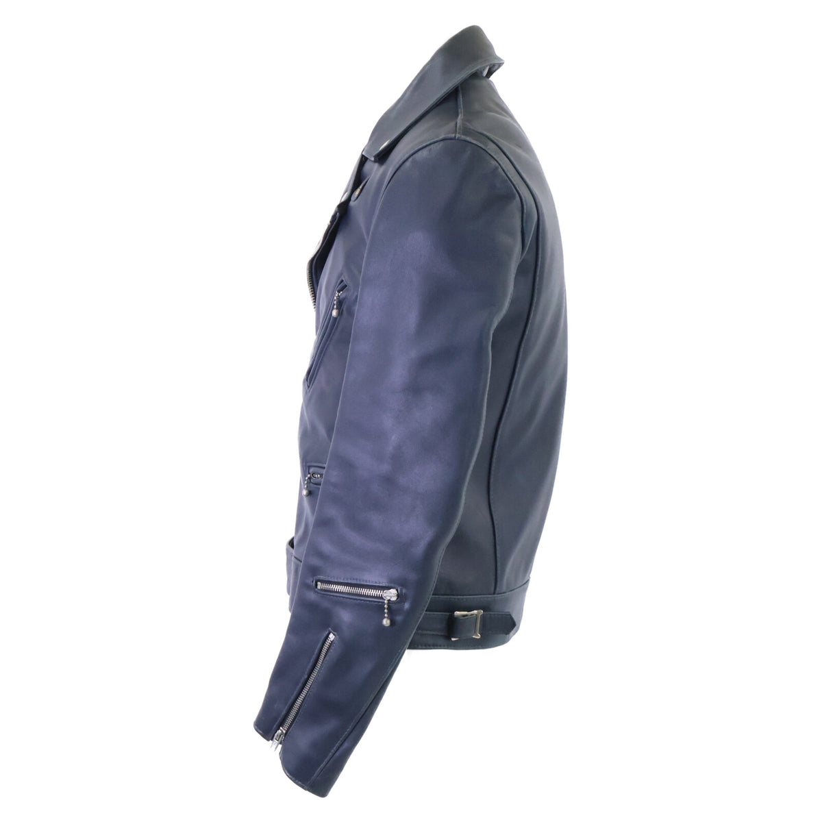 Lewis Leathers 441 Cyclone Double Rider Jacket Navy Size 36