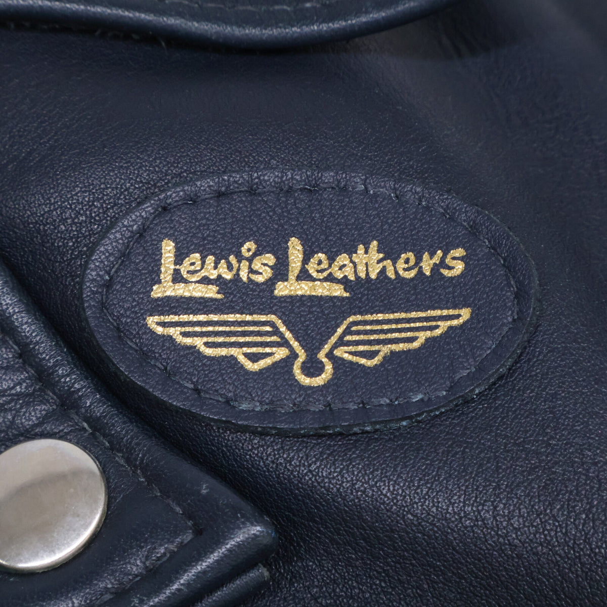 Lewis Leathers 441 Cyclone Double Rider Jacket Navy Size 36