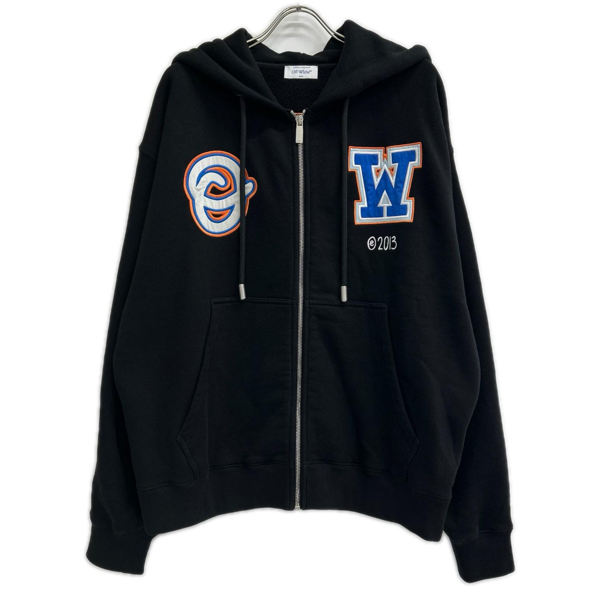 OFF-WHITE Wizard Applique Zip Hoodie Size L