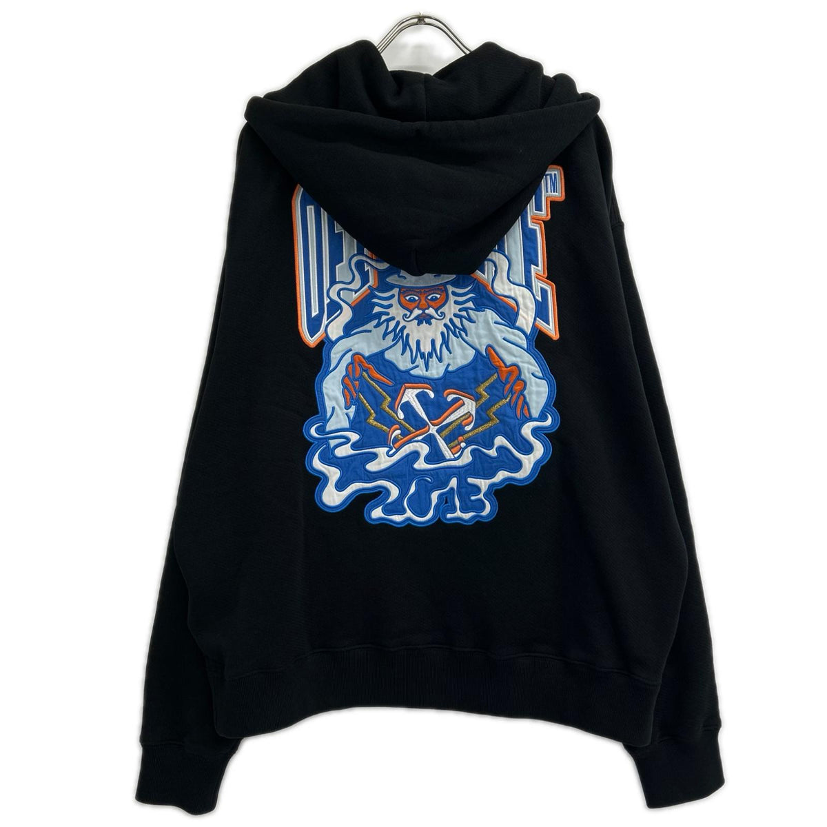 OFF-WHITE Wizard Applique Zip Hoodie Size L