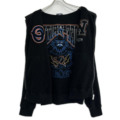 OFF-WHITE Wizard Applique Zip Hoodie Size L