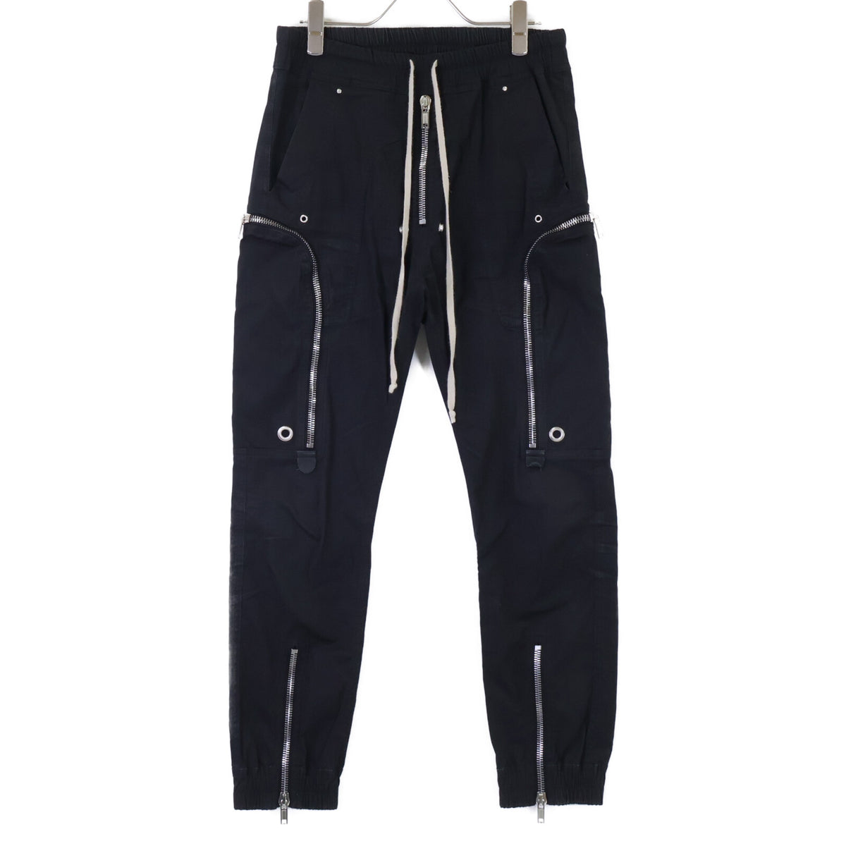 Rick Owens Bauhaus Cotton Cargo Pants Black Size 46