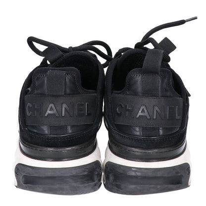 CHANEL G45332 Low Top Trainer Sneakers Black/Gold Size EU 41
