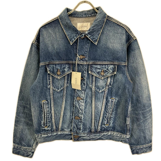 CIOTA Indigo Distressed 4 Pocket Denim Jacket Size 42