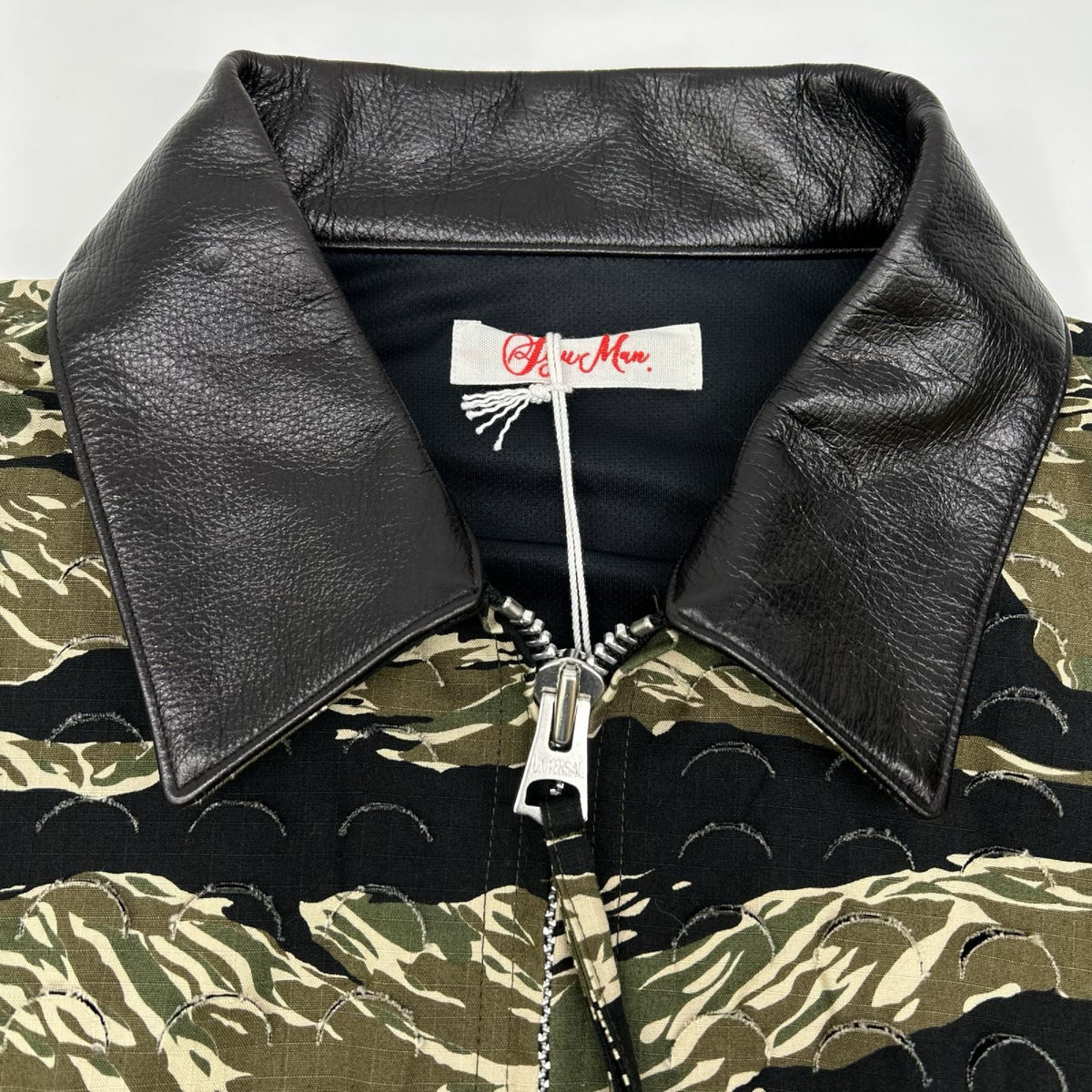 SYUMAN. SS25 Camo Parallel Laser Cut Cotton Top Khaki Size 1