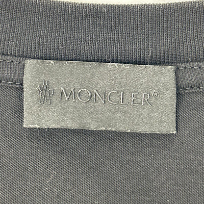 MONCLER 22SS Flocked Logo Cotton T-Shirt Black Size S
