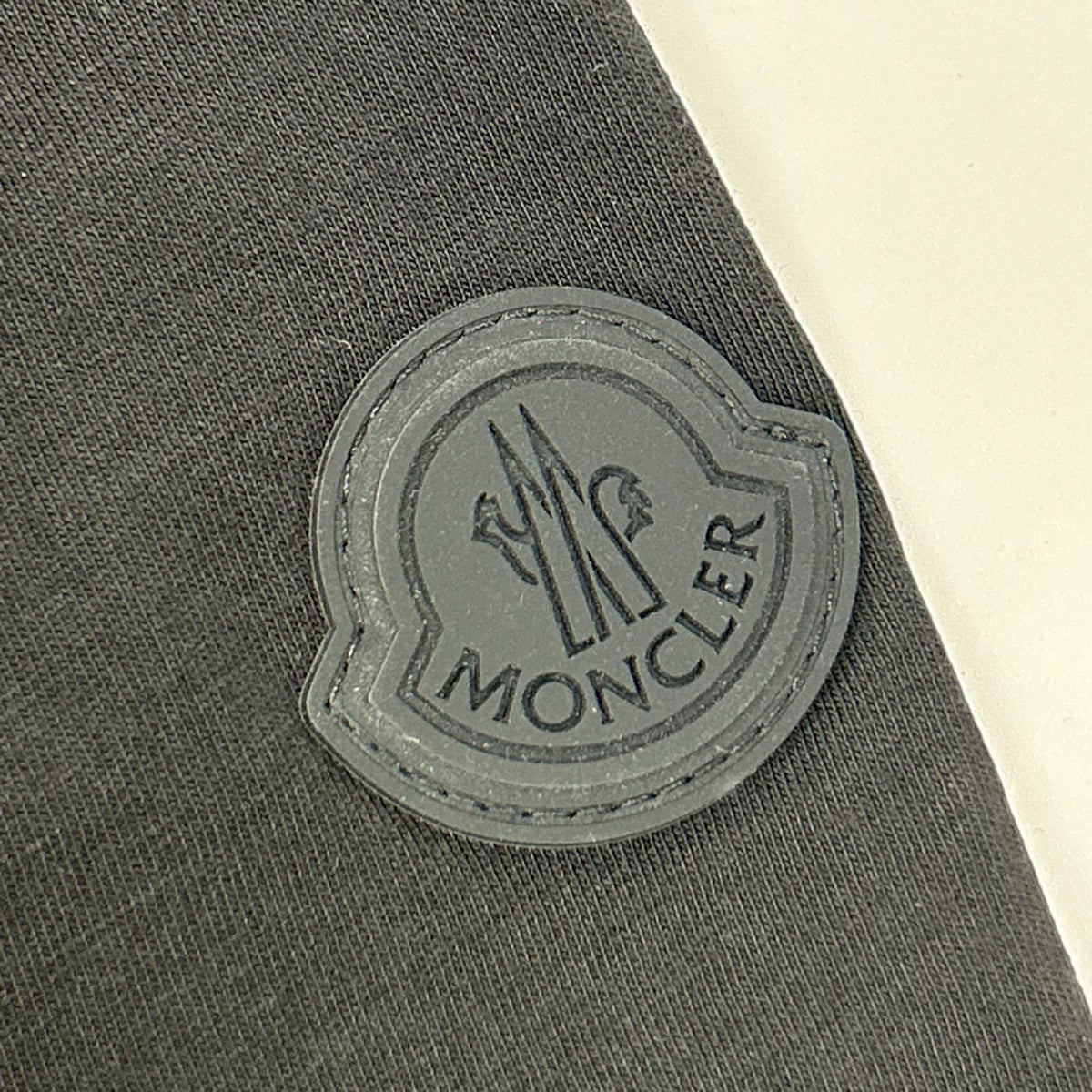 MONCLER 22SS Flocked Logo Cotton T-Shirt Black Size S