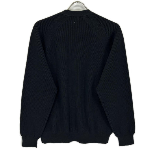 BATONER 22AW Rib Knit Wool Cardigan Black Size 2
