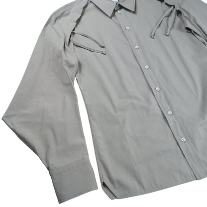 Bottega Veneta Deformed Lace Up Oversized L/S Shirt Size 38