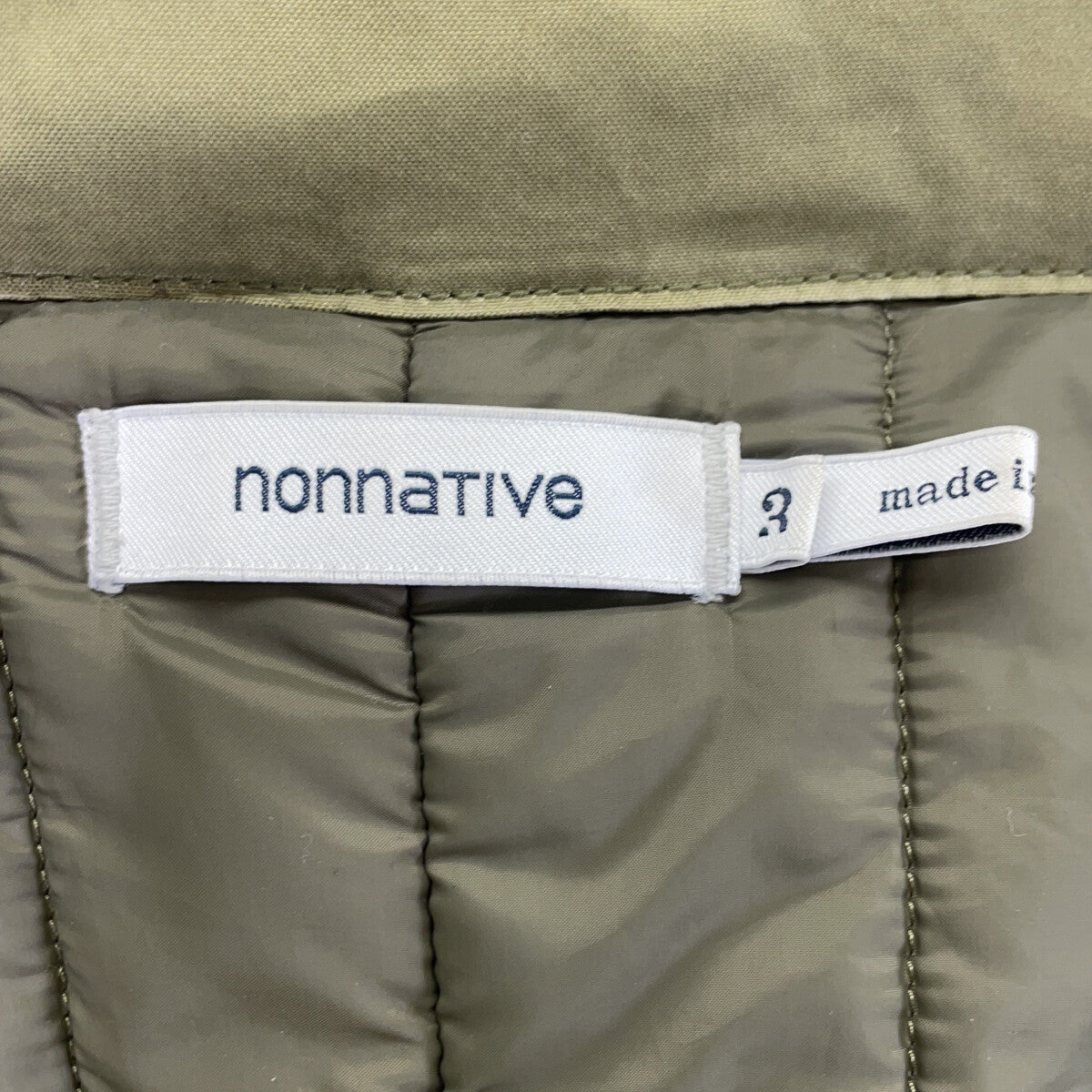 nonnative Fur-Lined Military Coat Khaki Size 3