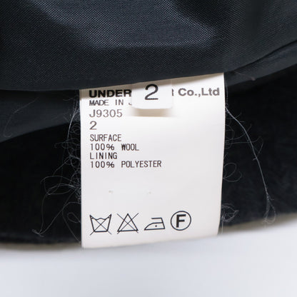 UNDERCOVER J9305 Compressed Wool Balmacaan Coat Grey Size 2