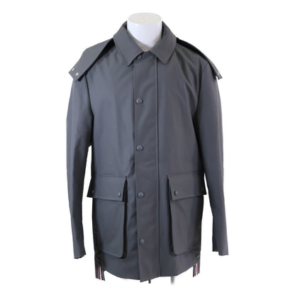 THOM BROWNE Full-Length Hooded Wool Coat Gray Size 2