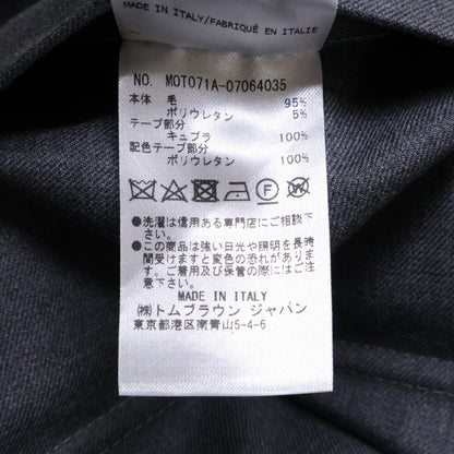 THOM BROWNE Full-Length Hooded Wool Coat Gray Size 2