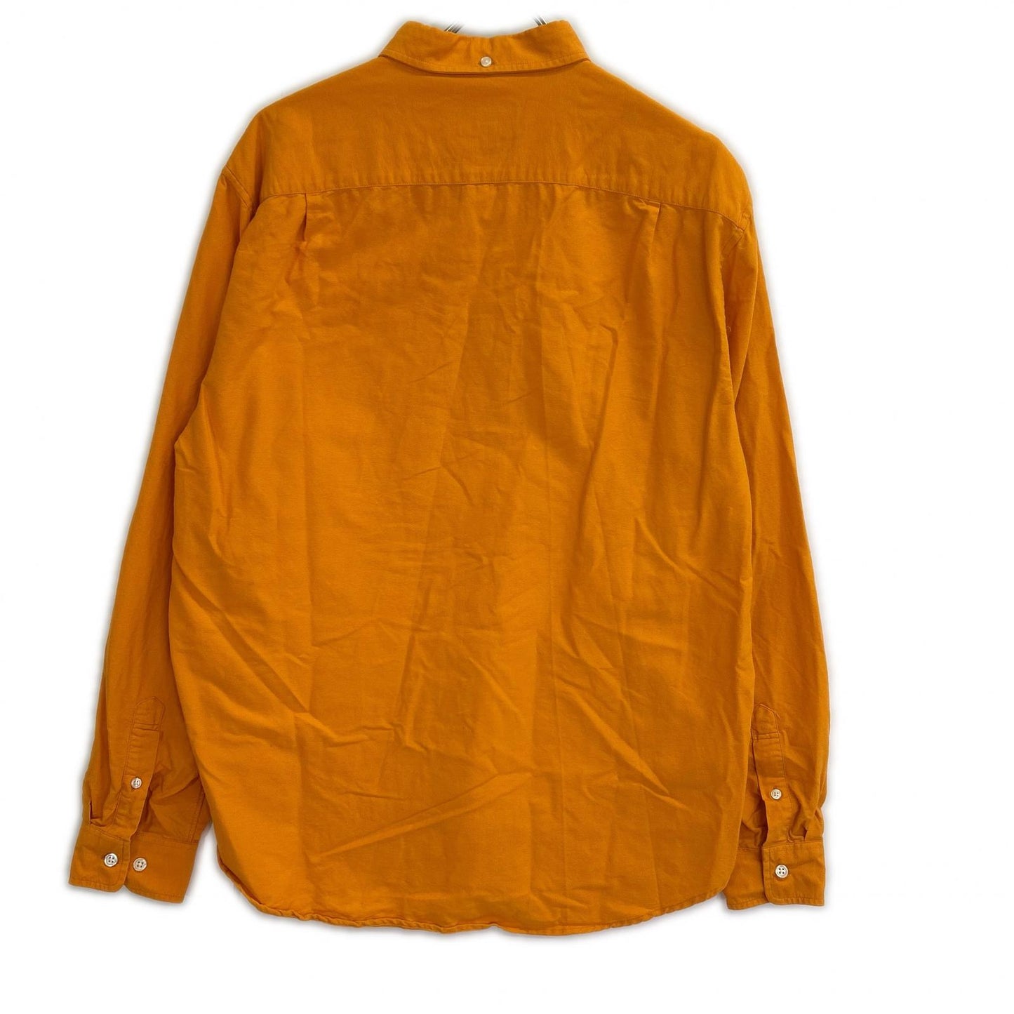 Supreme Logo Embroidered Button Down Shirt Orange Size L