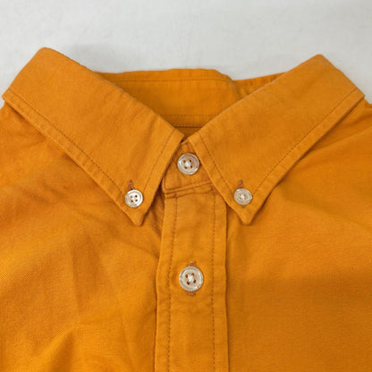 Supreme Logo Embroidered Button Down Shirt Orange Size L