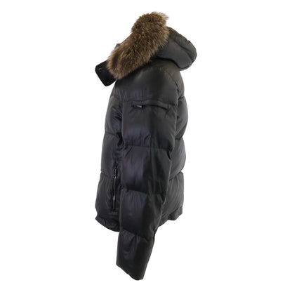 MOORER ODISSEO-PEF Lamb Leather Down Jacket Black Size 46