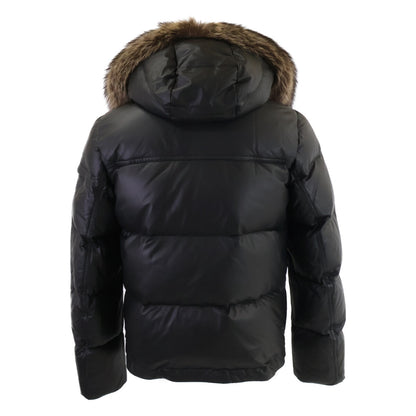 MOORER ODISSEO-PEF Lamb Leather Down Jacket Black Size 46