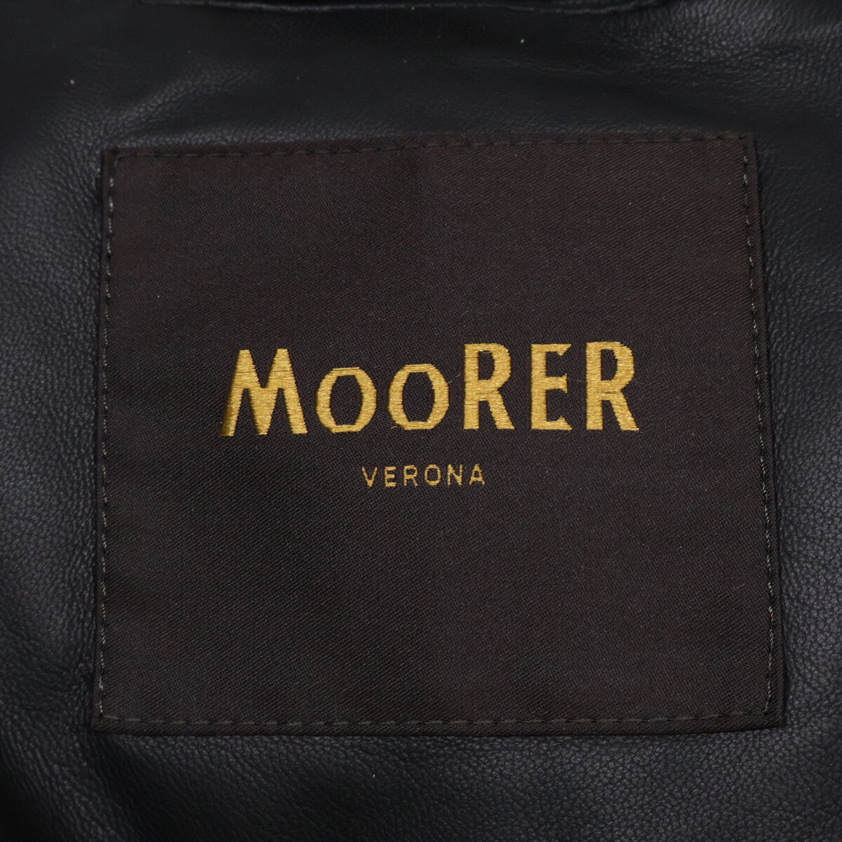 MOORER ODISSEO-PEF Lamb Leather Down Jacket Black Size 46