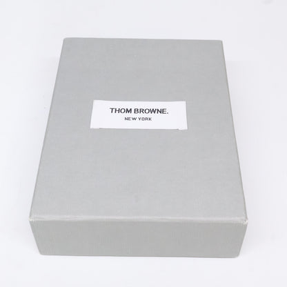 THOM BROWNE Pebble Grain Half-Zip Wallet Black Size ONE SIZE