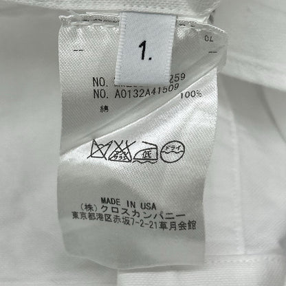 THOM BROWNE '01AW Long Sleeve Cotton Shirt White Size 1