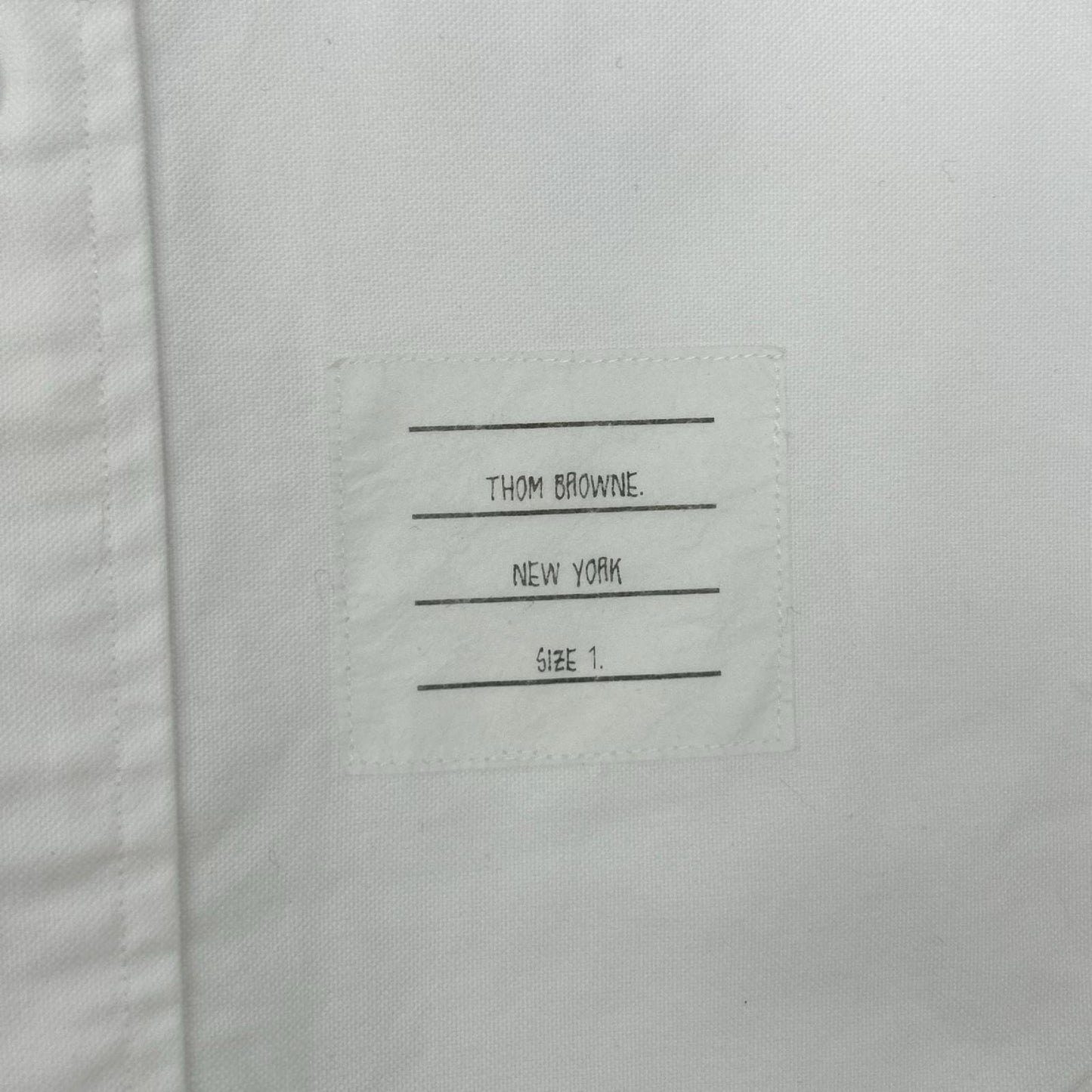 THOM BROWNE '01AW Long Sleeve Cotton Shirt White Size 1