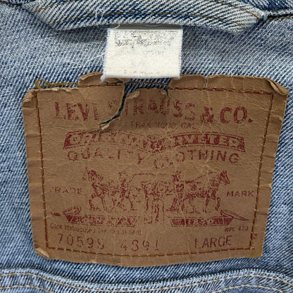 LEVI'S 90s 4th Type Big Patch Denim Jacket Indigo Size L