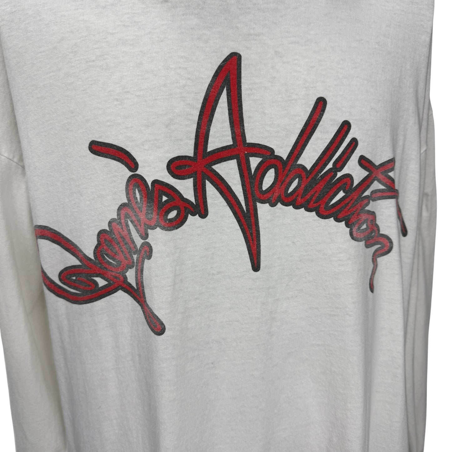 JANE'S ADDICTION 90s Vintage Tour Long Sleeve T-Shirt White Size XL