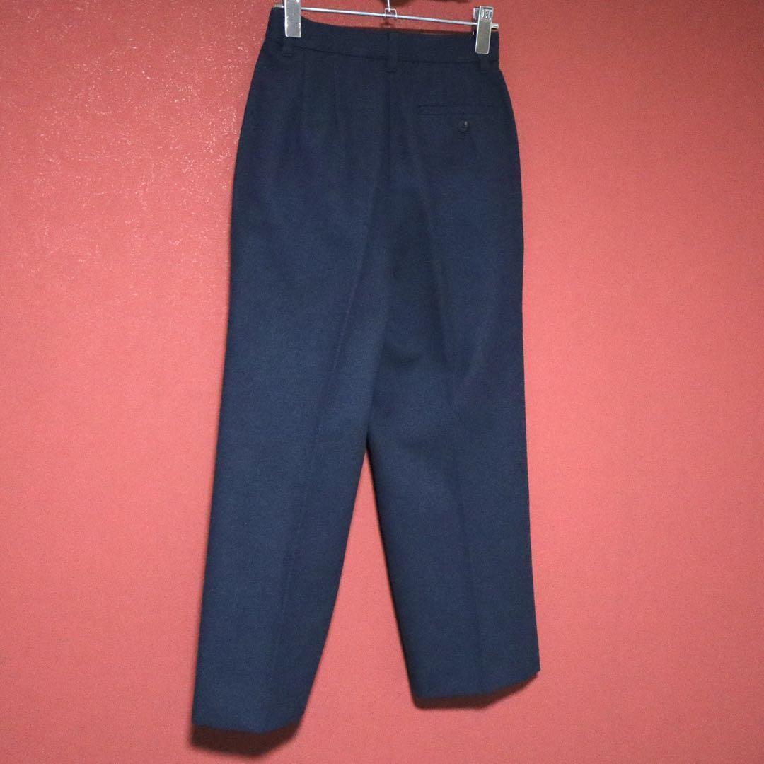 Issey Miyake 97AW Two-Tuck Wool Wide Slacks Blue Size 2