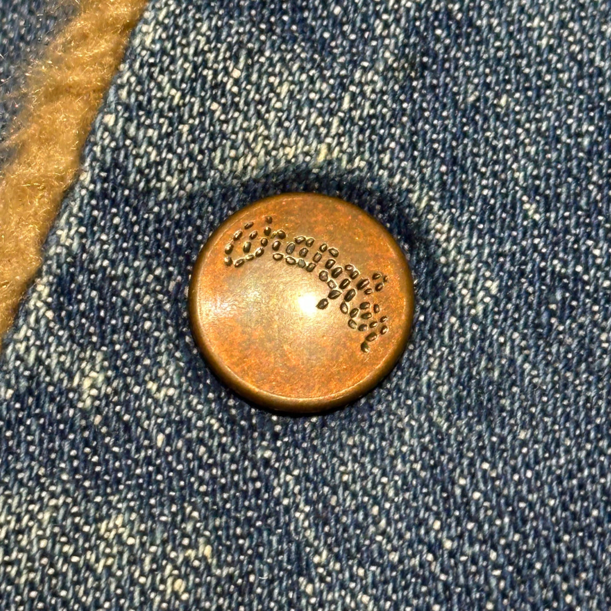 WRANGLER 70s Vintage Indigo Denim Fleece Jacket Size 36