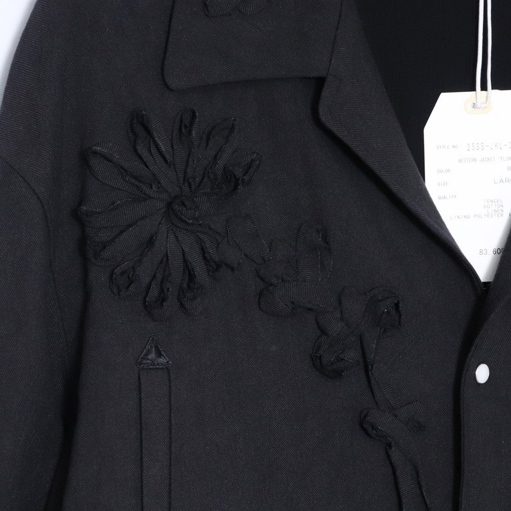 SASQUATCHFABRIX. 25SS WESTERN FLOWERS Jacket Black Size L