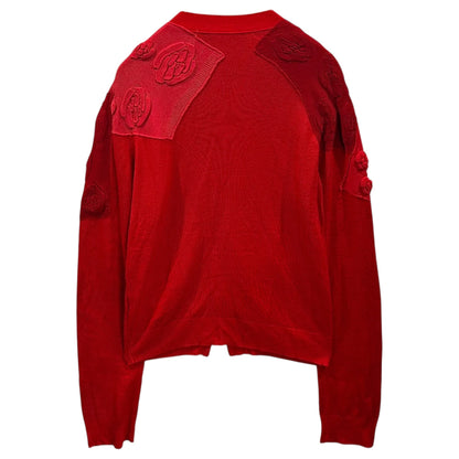 COMME des GARCONS 99AW Yarn-Dyed Cardigan Red Size FREE