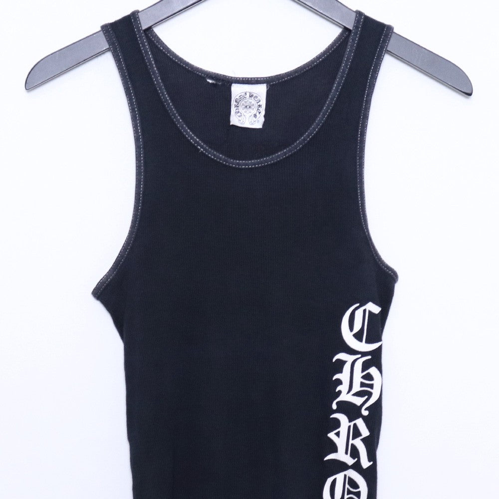 CHROME HEARTS Side Logo Fuck You Tank Top Black Size S