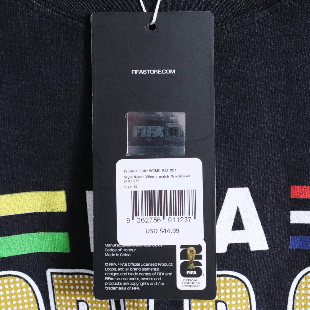 FIFA WORLD CUP 2026 Brazil vs Norway T-Shirt Black Size XL