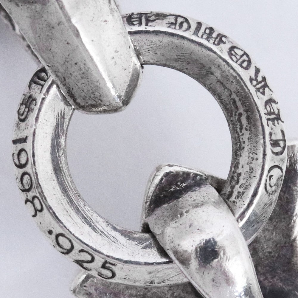 CHROME HEARTS CH Cross Small W Bale Pendant Silver Size F