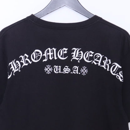 CHROME HEARTS USA Back Arch Logo Pocket T-Shirt Black Size M