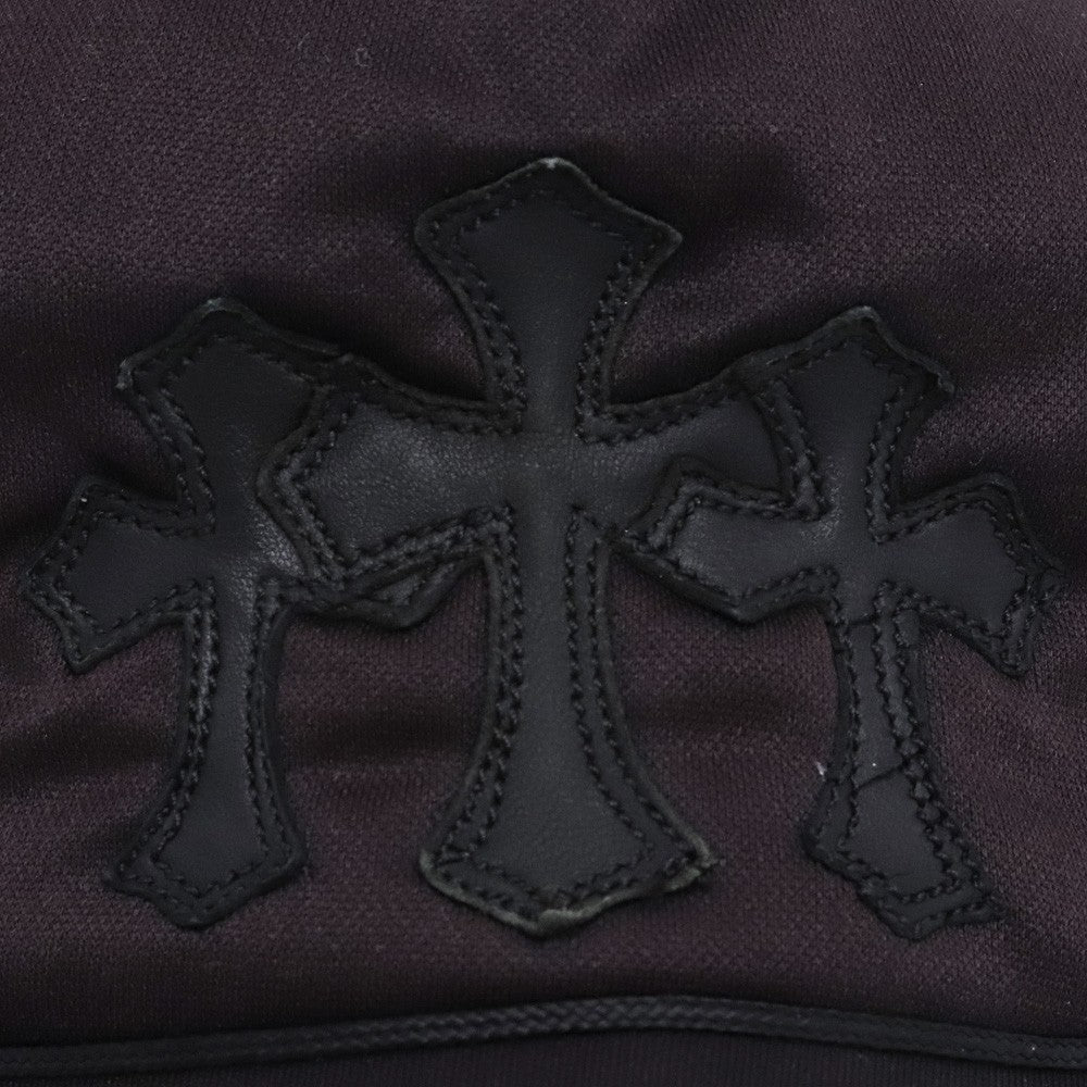 Chrome Hearts Old 3 Cemetery Cross Patch Cap Black Size F