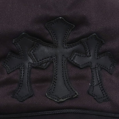 Chrome Hearts Old 3 Cemetery Cross Patch Cap Black Size F