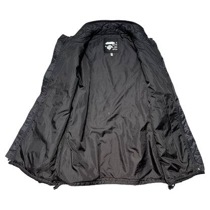 Bape A BATHING APE 00s Monkey Quilted Jacket Black Size L