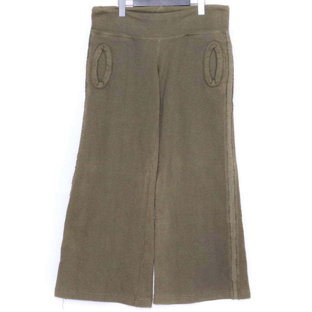 SHARESPIRIT Wide Flare Sweat Pants Khaki Size M
