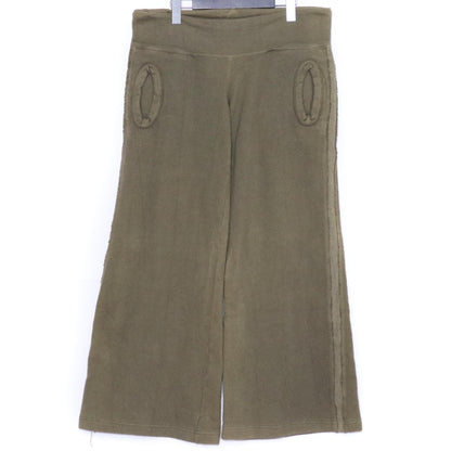 SHARESPIRIT Wide Flare Sweat Pants Khaki Size M