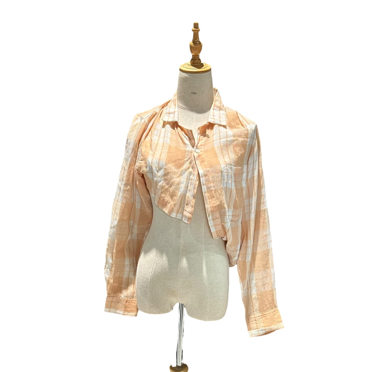 COMME des GARCONS FRANCE 80s Asymmetrical Check Shirt Size S